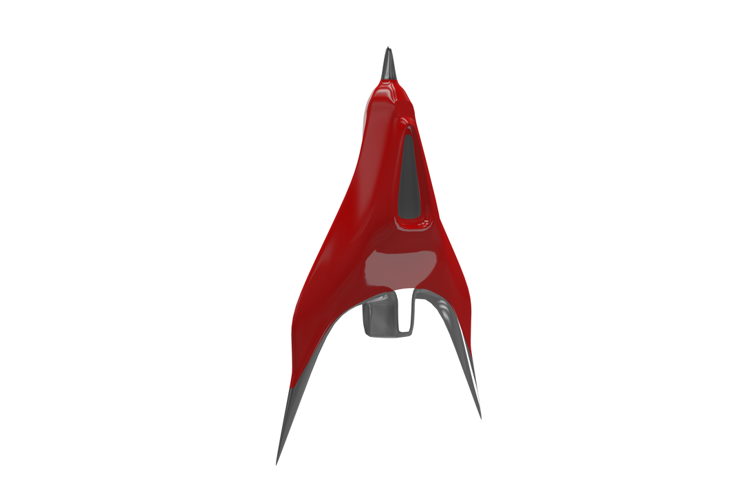 Transparent glossy red spaceship on white background - Download Free Stock Images Pikwizard.com