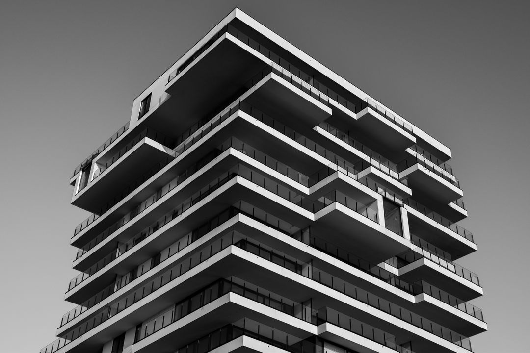 Grayscale Photo of Concrete Building - Free Images, Stock Photos and Pictures on Pikwizard.com