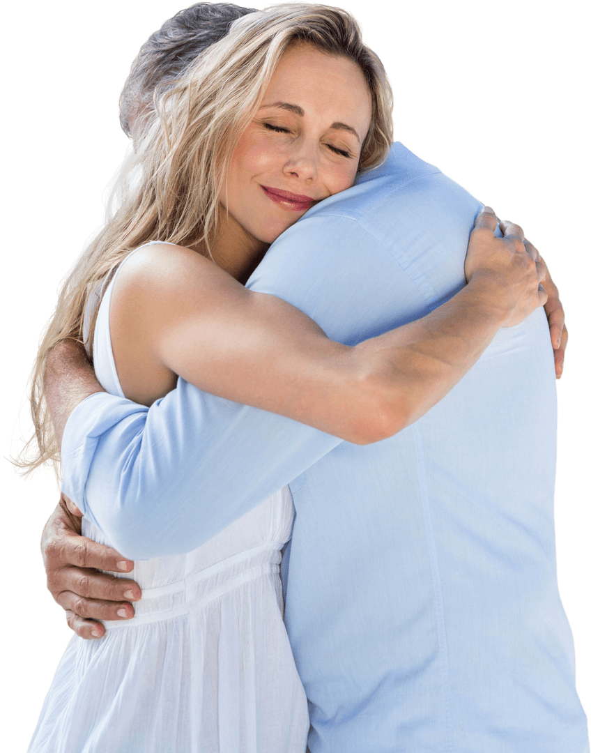 Transparent Mature Couple Tender Embrace Connection