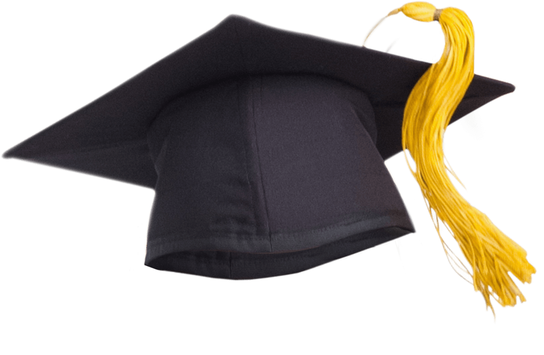 Educational Symbol: Graduation Cap on Transparent Background