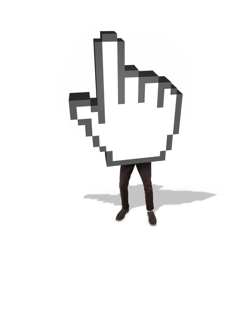 Giant Digital Hand Icon with Legs on Transparent Background - Download Free Stock Images Pikwizard.com