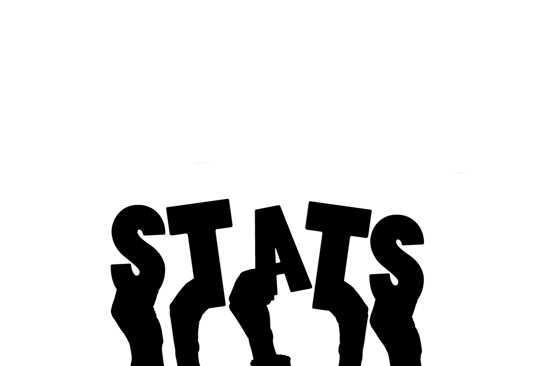 Hands Holding Stats Text on Transparent Background