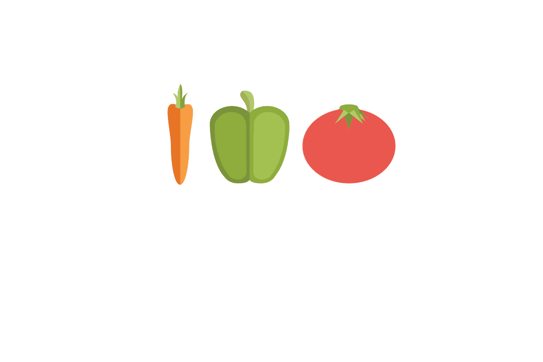 Transparent Illustrations of Carrot, Bell Pepper and Tomato