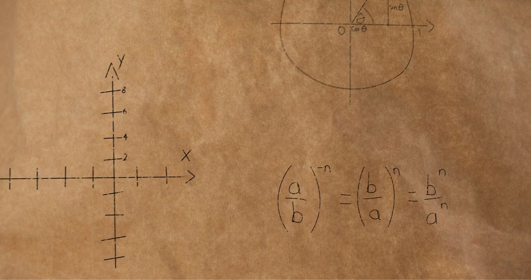 Algebraic Formulas and Graphs on Textured Brown Background - Free Images, Stock Photos and Pictures on Pikwizard.com