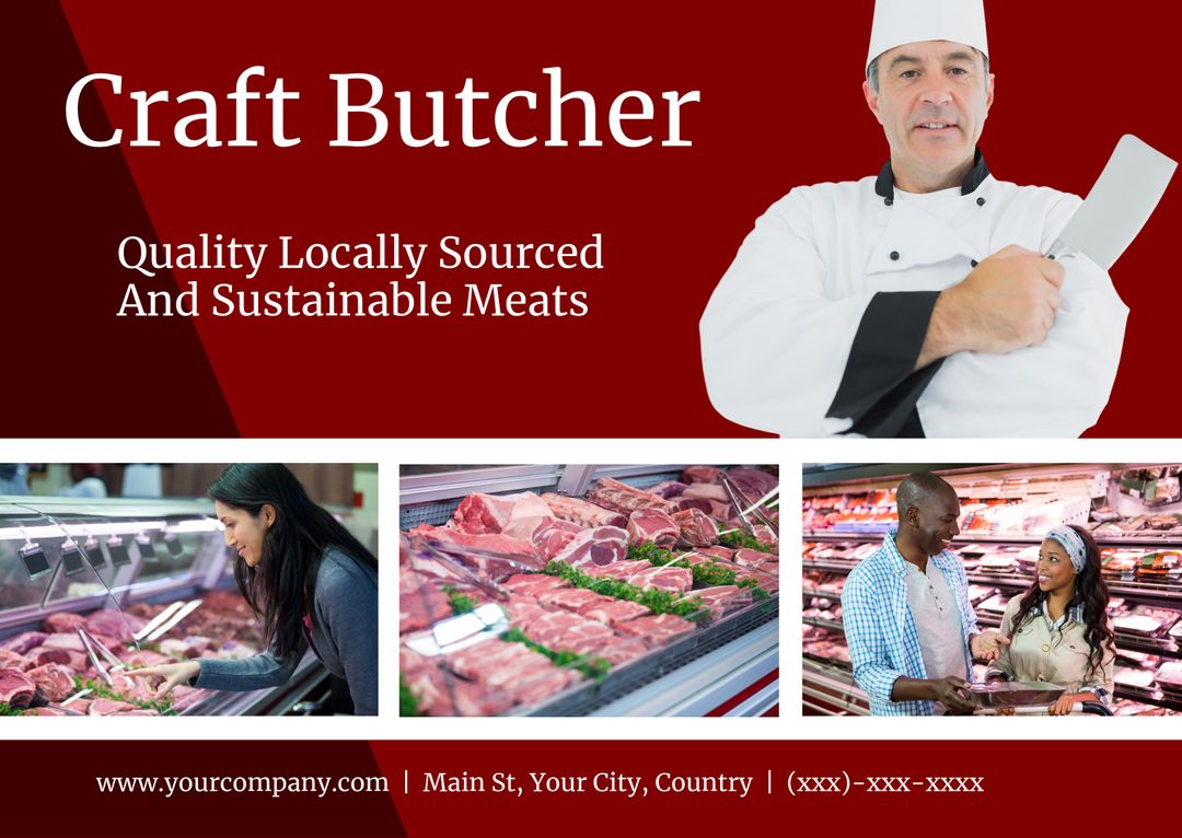 Craft Butcher Shop Highlighting Quality Meats and Customer Engagement