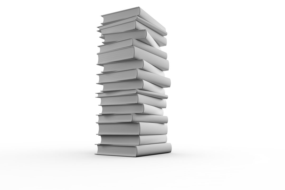 Tall Stack of White Books on Transparent Background - Download Free Stock Images Pikwizard.com