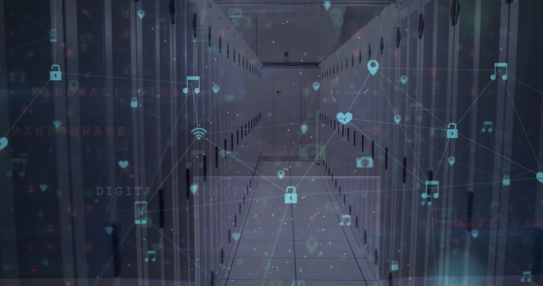 Digital Network Connections Over Encrypted Server Room