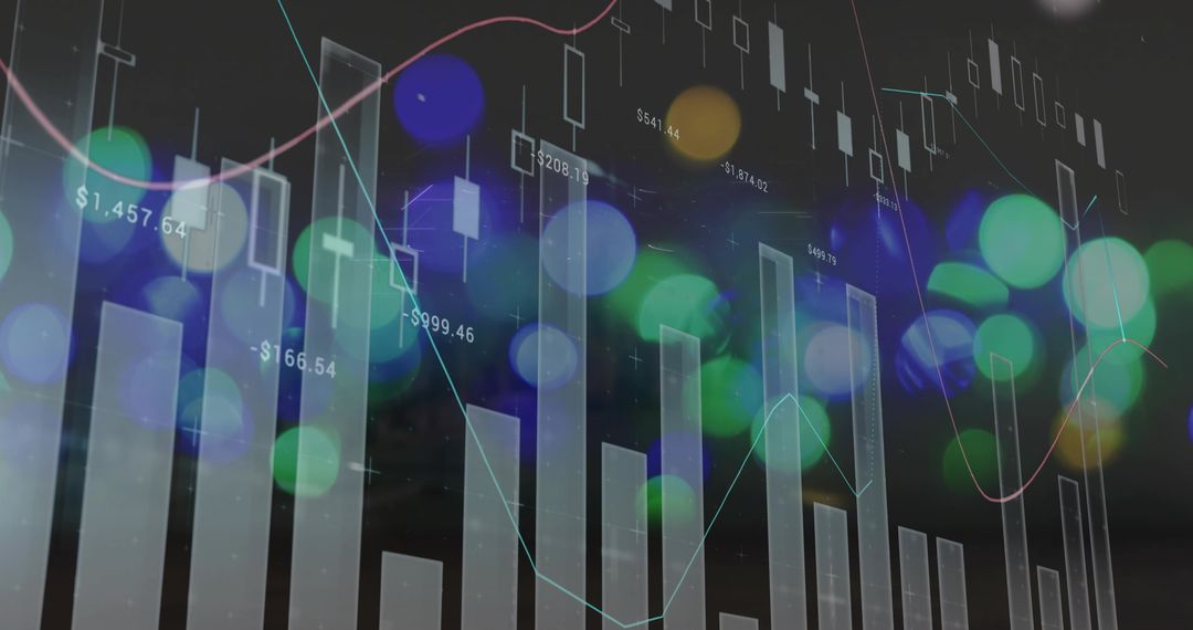 Abstract Financial Analytics Dashboard with Data Visualization