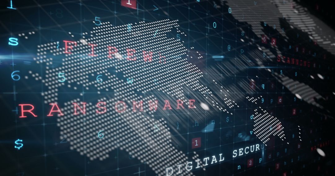 Abstract Cybersecurity Alert Showing Digital Threat Warnings