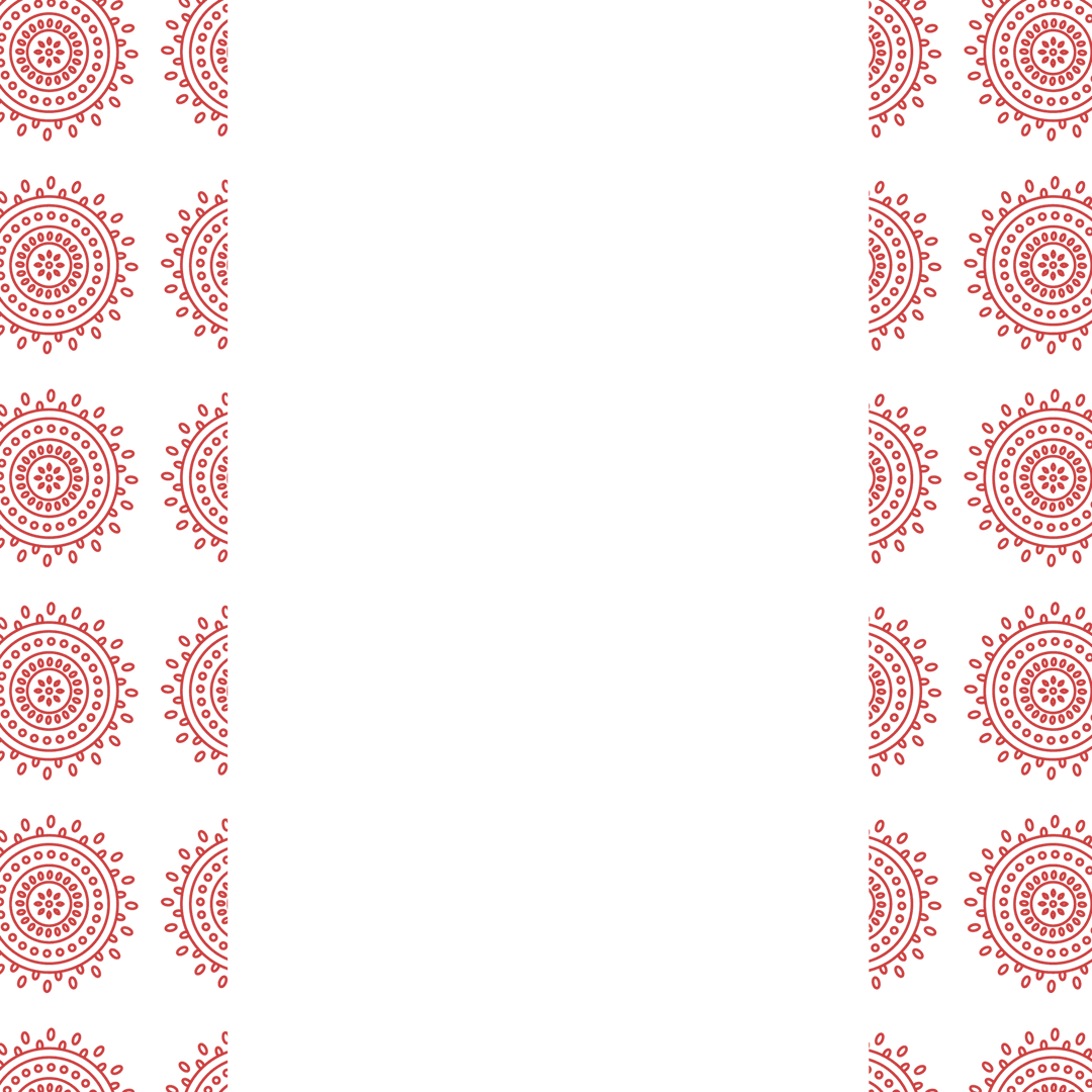 Red Decorative Pattern with Transparent Center Symmetry