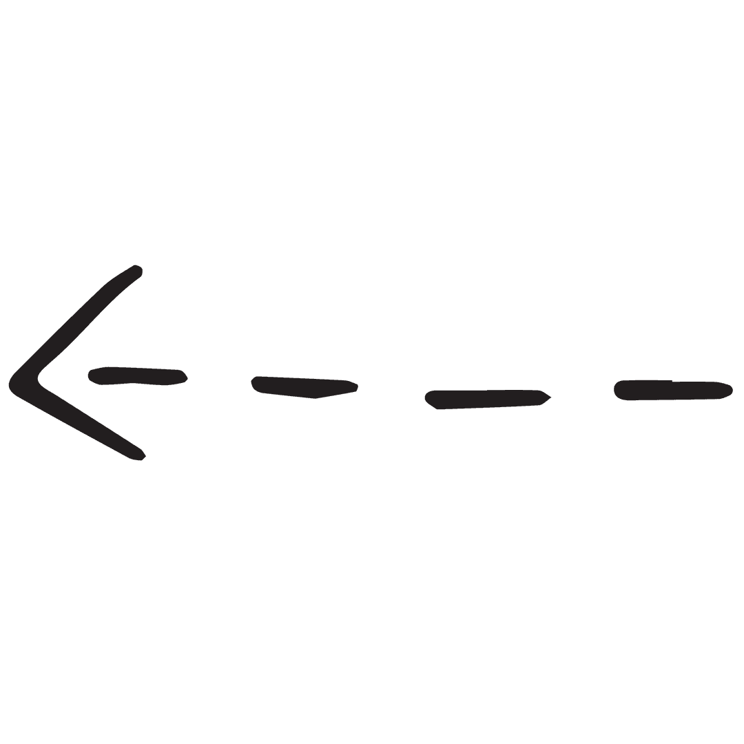 Black Dotted Arrow Vector on Transparent Background