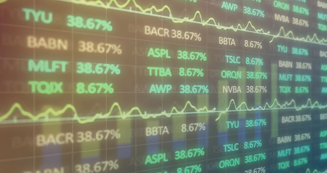 Digital Financial Data Processing and Stock Market Analysis Visualization - Free Images, Stock Photos and Pictures on Pikwizard.com