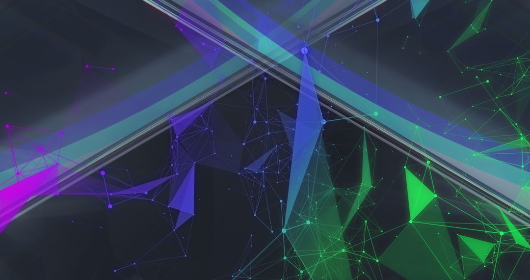 Abstract Geometric Shapes with Neon Colors