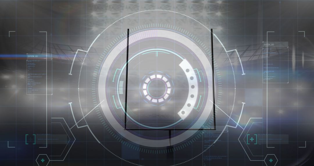 Digital Scope Targeting Futuristic Sports Stadium