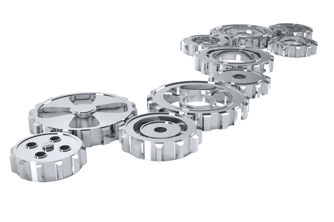 silver gears on transparent background symbolizing connection - Download Free Stock Images Pikwizard.com