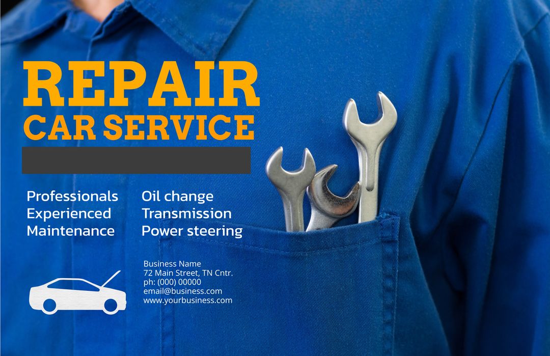 Mechanic's Toolkit in Uniform Pocket for Auto Repair Services