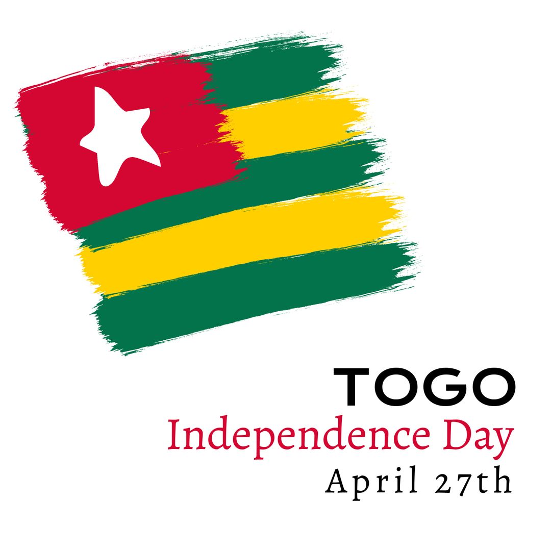Togo Independence Day Celebration with Vibrant Flag Background