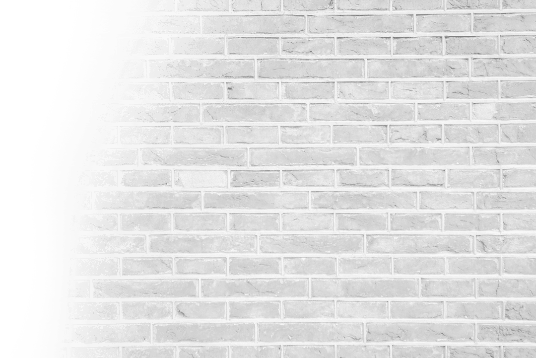Grey Brick Wall on Transparent Background
