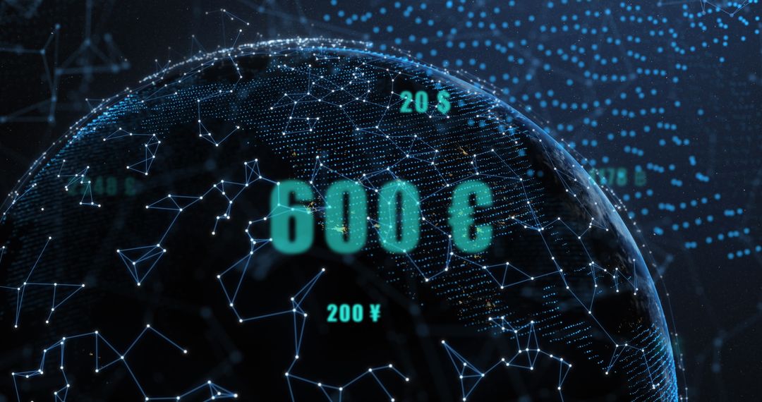 Futuristic Global Data Network Interface Technology Concept