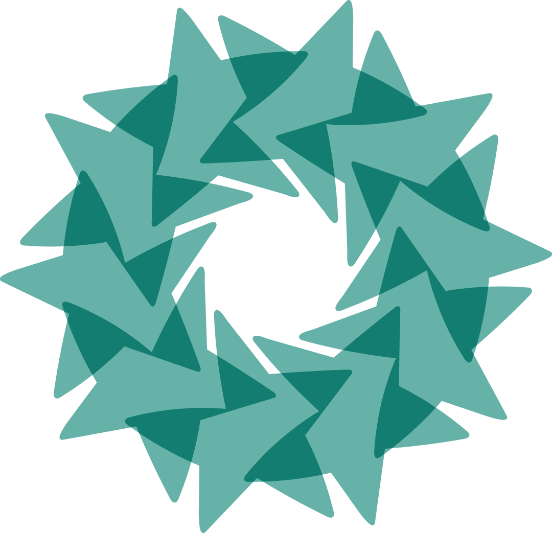 Transparent Star Pattern Design with Green Triangles