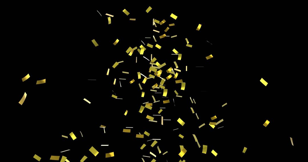 Shimmering Gold Confetti Falling on Black Background - Free Images, Stock Photos and Pictures on Pikwizard.com