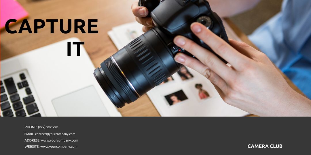 DSLR Camera Demonstrated in Artistic Photography Workshop Promotion