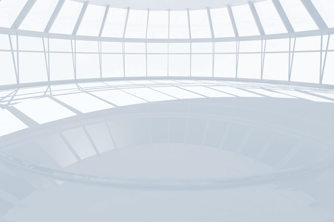 Transparent Circular Glass Room with Natural Light