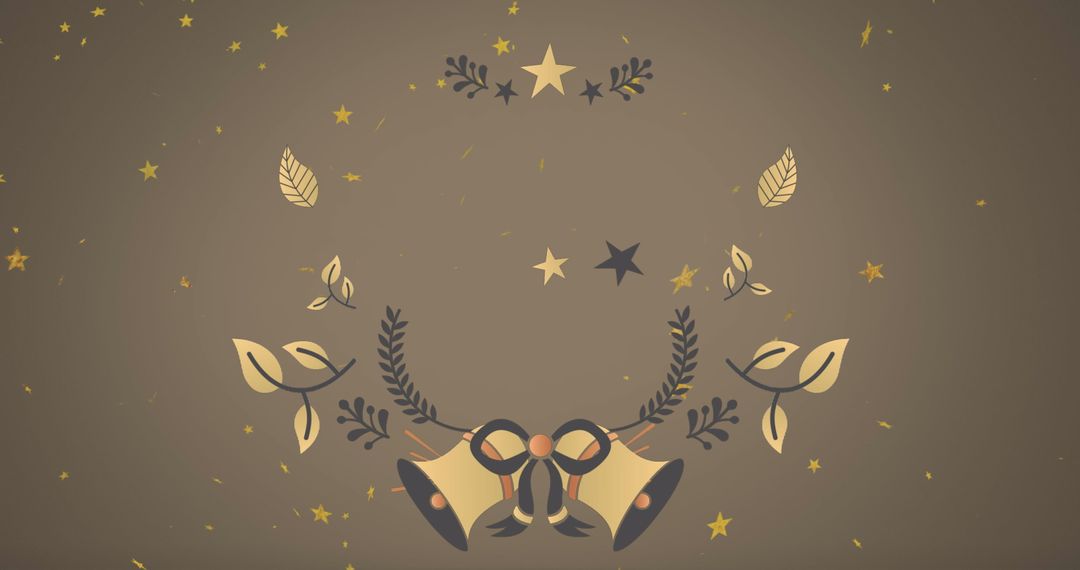 Festive Abstract Bell and Star Holiday Design