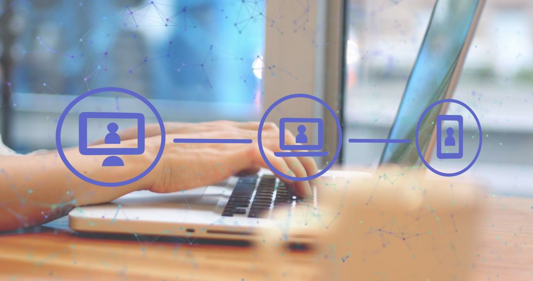 Communication Technology Concept with Digital Connections