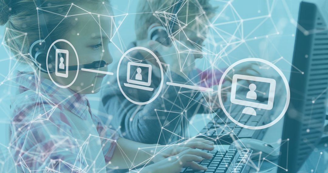 Children Engaging in Digital Learning at School