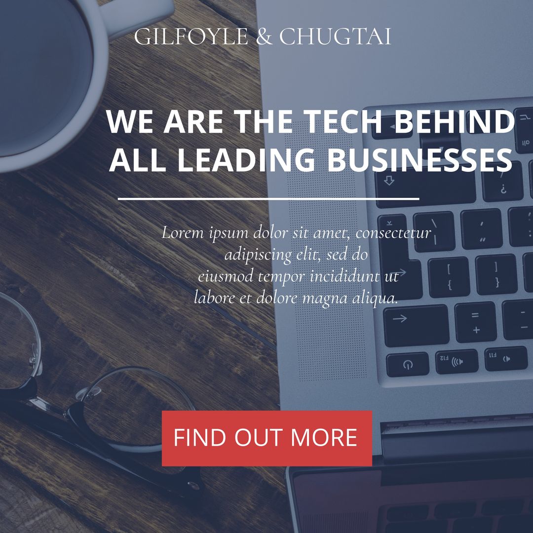 Modern Corporate Tech Promotion with Laptop on Table