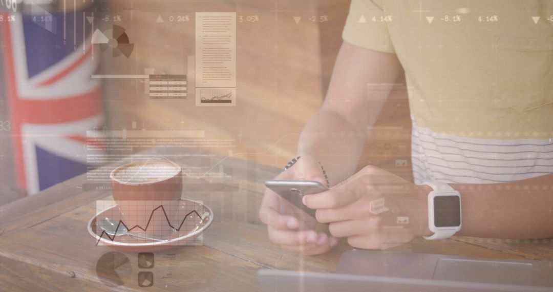 Hybrid World: Data Processing and Mobile Innovation Concept