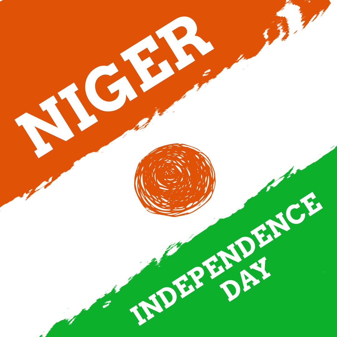 Niger Independence Day Celebration on National Flag Background