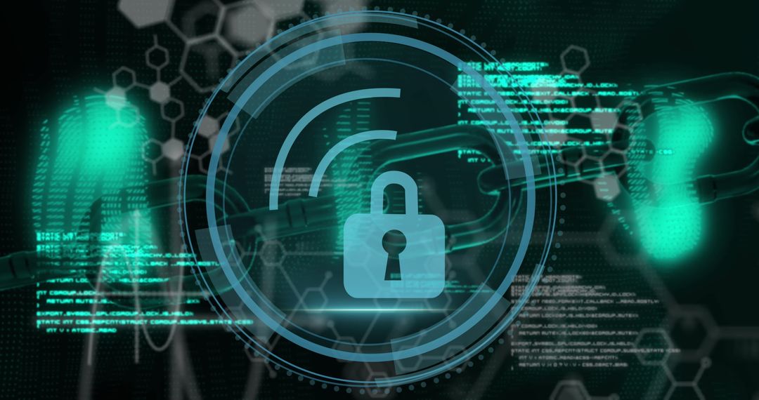 Digital Security Concept with Blockchain Technology Visual