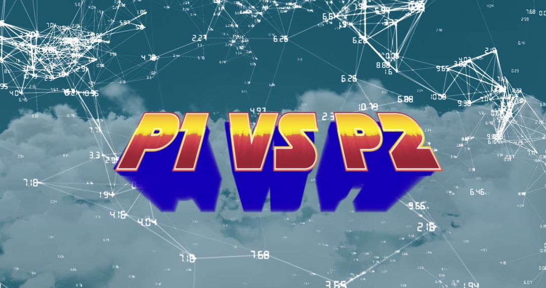 Retro Video Game Theme Battle Overlay with Digital Network