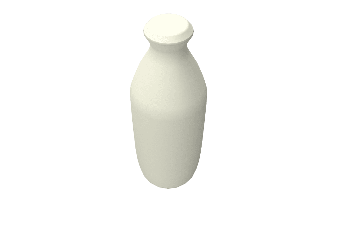 High-Angle View of Transparent Plastic Bottle on White Background