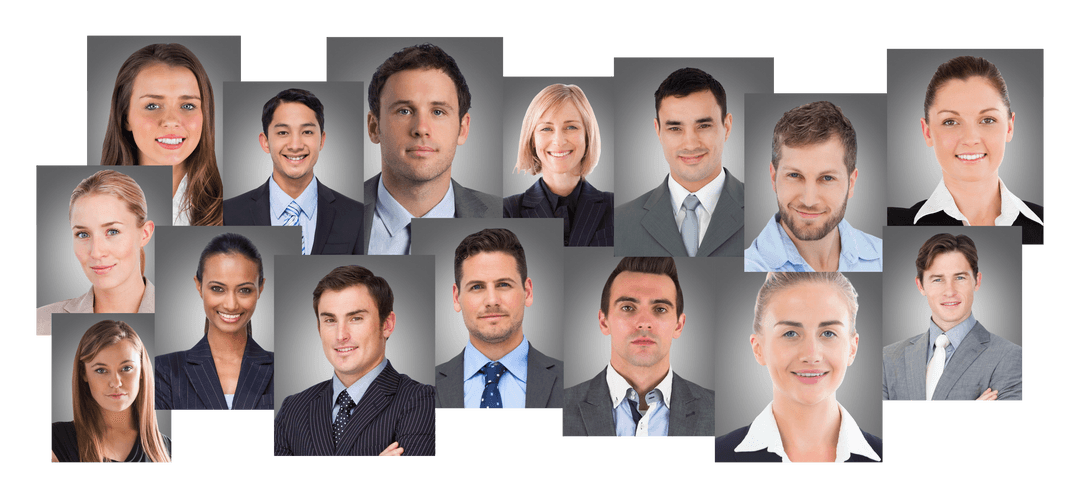 Collage of Diverse Multiethnic People Transparent Background