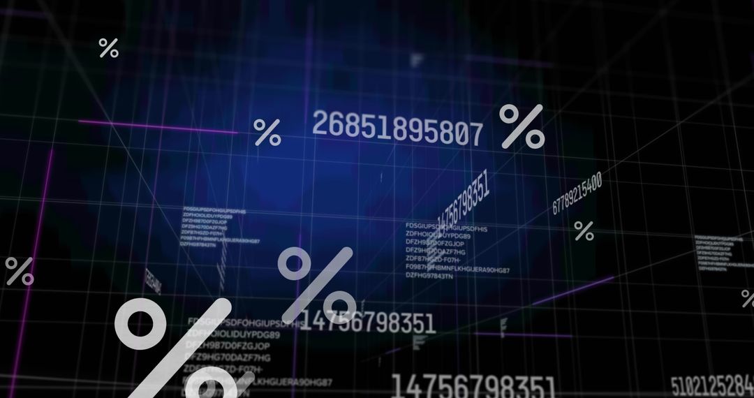 Digital Data Processing with Percentage Symbols and Numeric Codes