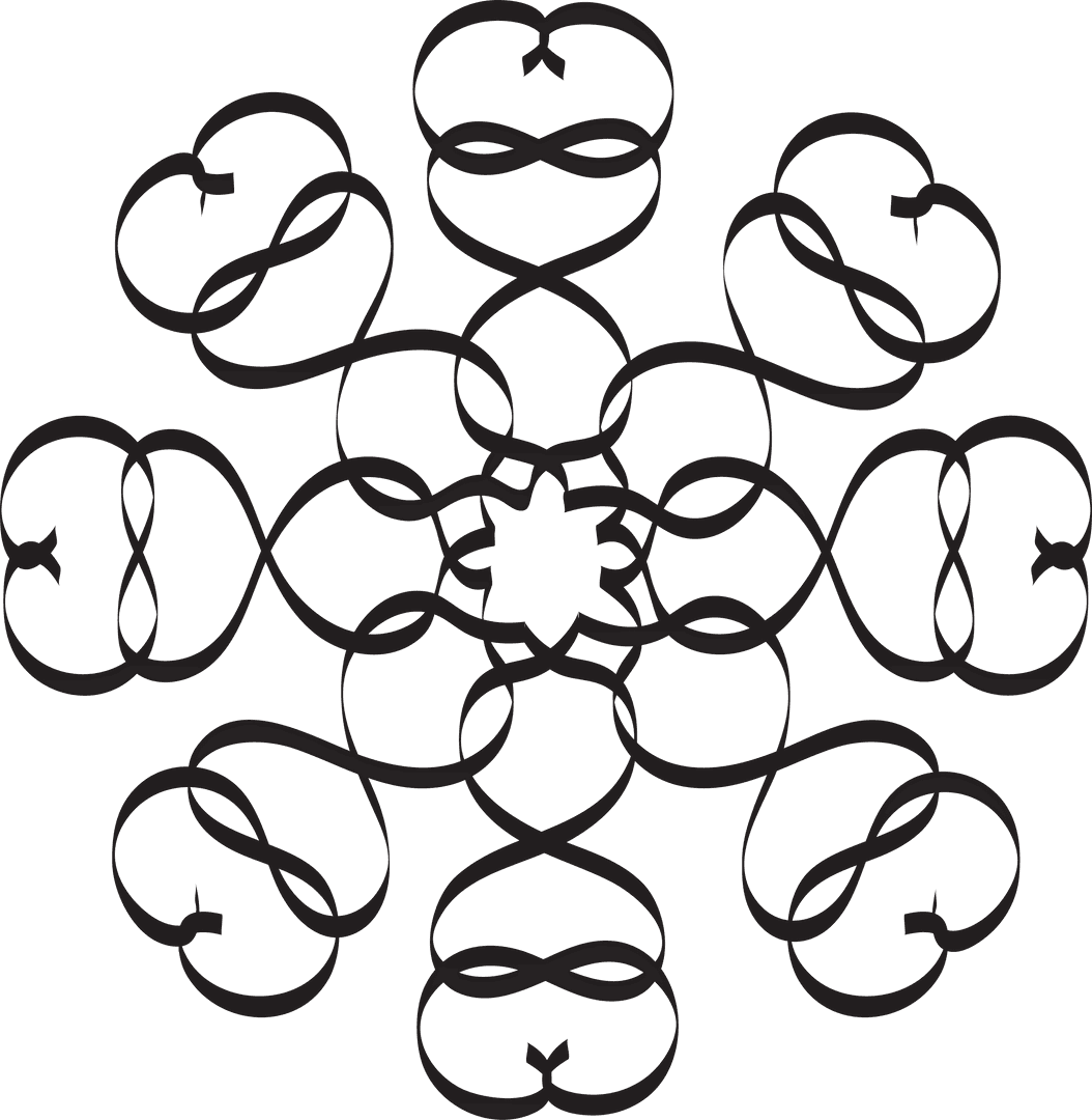 Abstract Circular Pattern with Interlocking Loops on Transparent Background - Download Free Stock Images Pikwizard.com