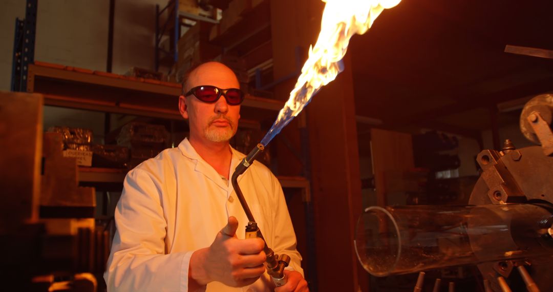 Scientist Conducting Flame Test in Laboratory - Free Images, Stock Photos and Pictures on Pikwizard.com