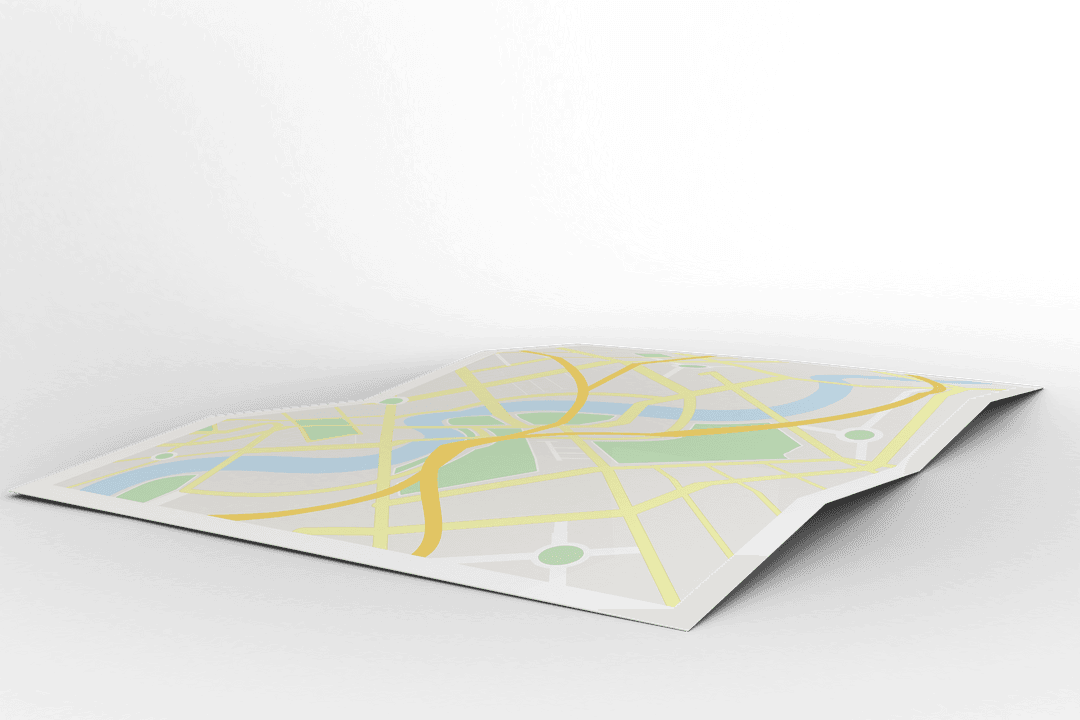 Transparent Colorful City Map Vector for Travel and Tourism Design