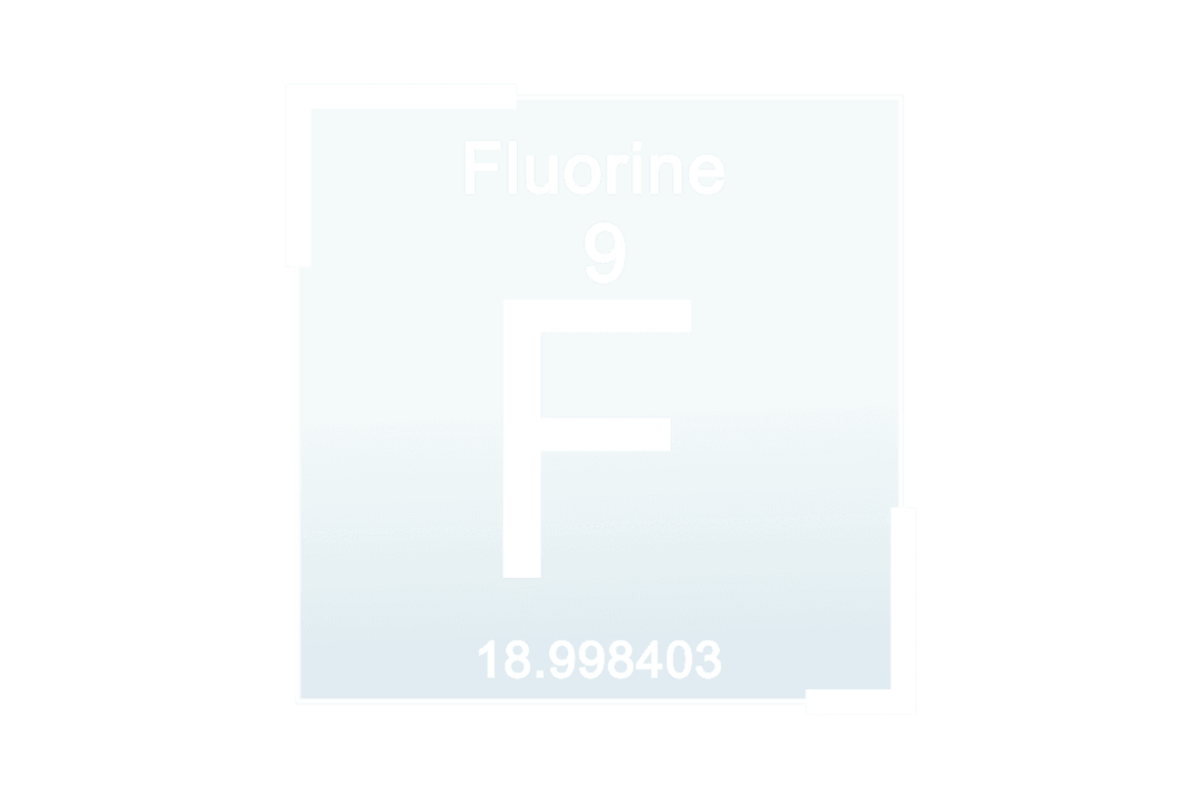 Digital Transparent Illustration Fluorine Element Symbol Chemistry