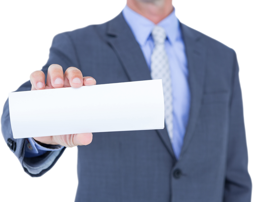 Transparent Background Businessman Holding Blank Paper - Download Free Stock Images Pikwizard.com