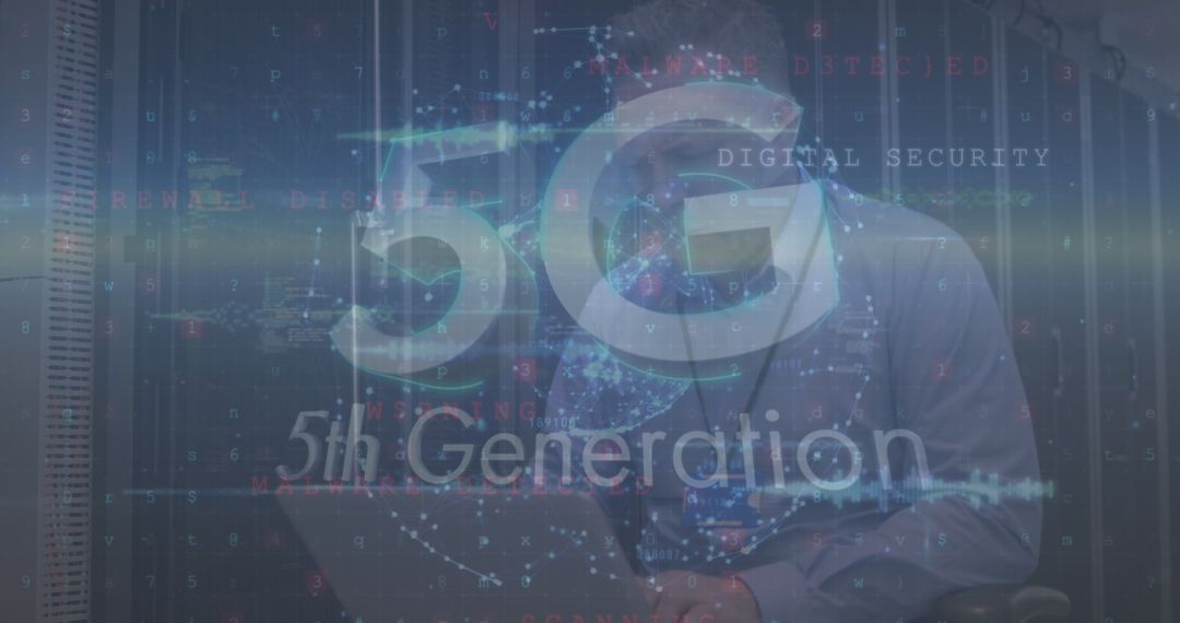 5G Technology with IT Engineer in Server Room