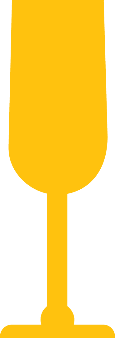 Yellow Glass on Transparent Background Ideal for Celebration Designs