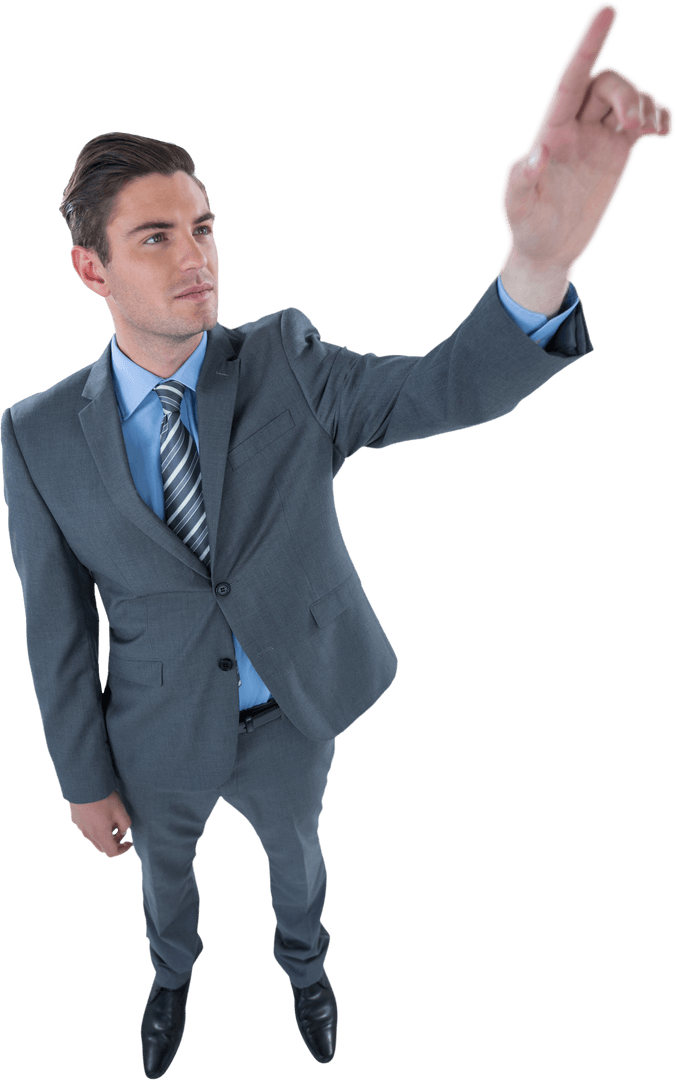 transparent businessman using virtual interface - Download Free Stock Images Pikwizard.com