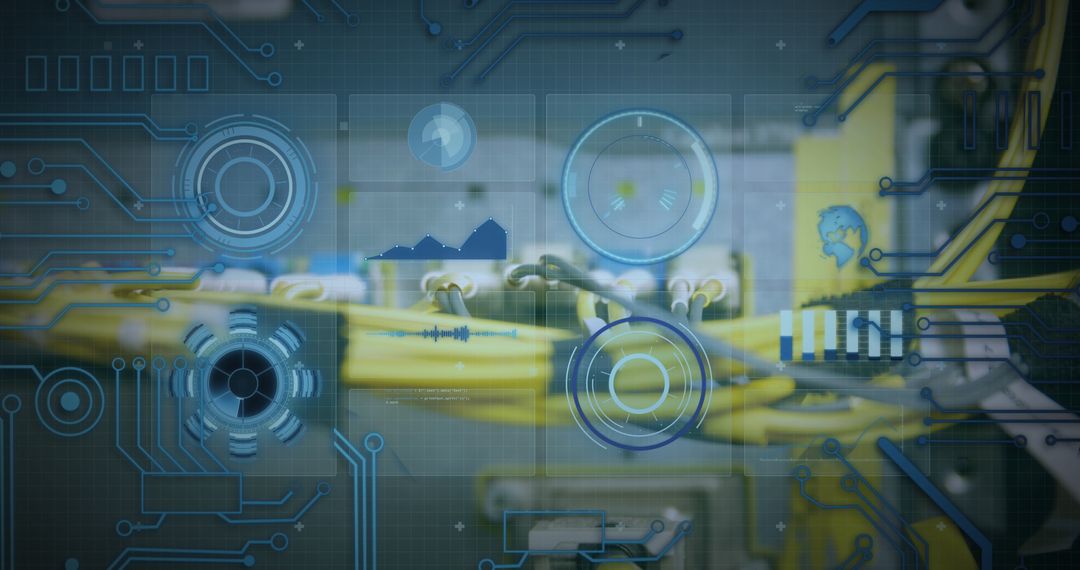 Futuristic Technology Interface with Processed Data