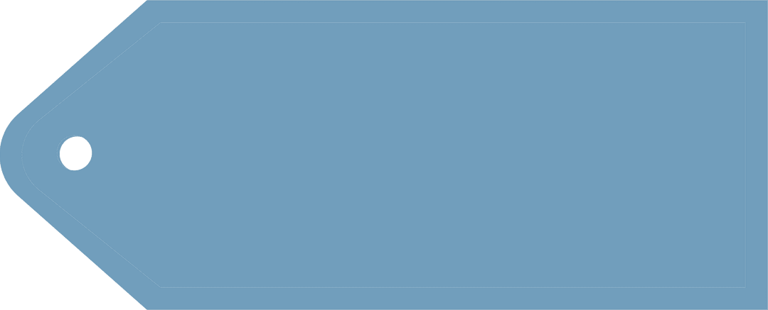 Blue Transparent Tag with Copy Space for Communication