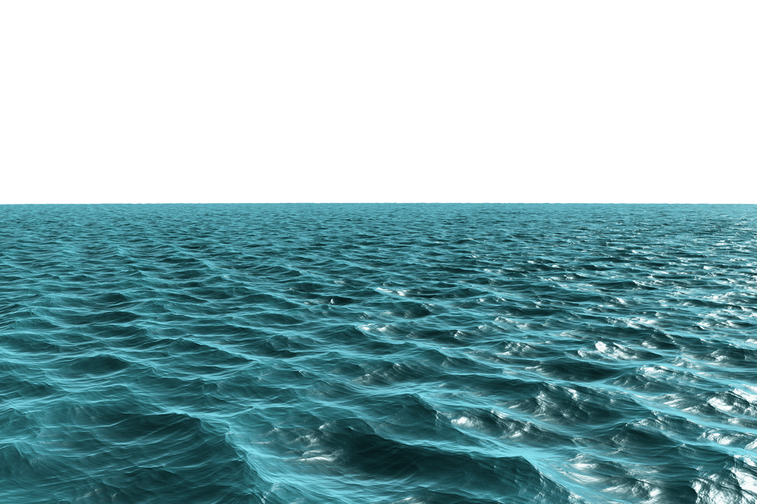 Dynamic Ocean Waves on Transparent Background