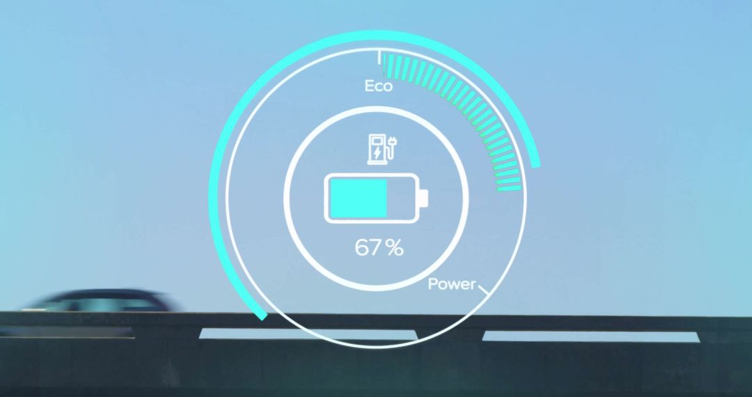 Hybrid Electric Vehicle Charging Interface Display
